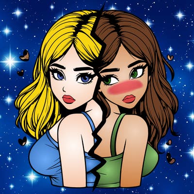 realistic girl split