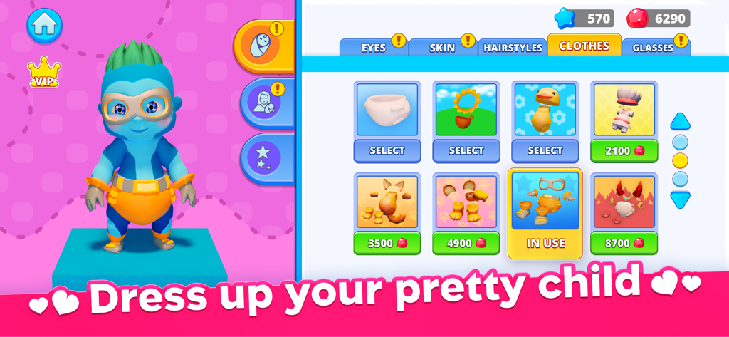 Mother Life & Baby Simulator - Dressing up a baby in Mother Life and Baby Simulator game