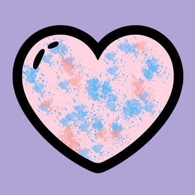 a blank heart