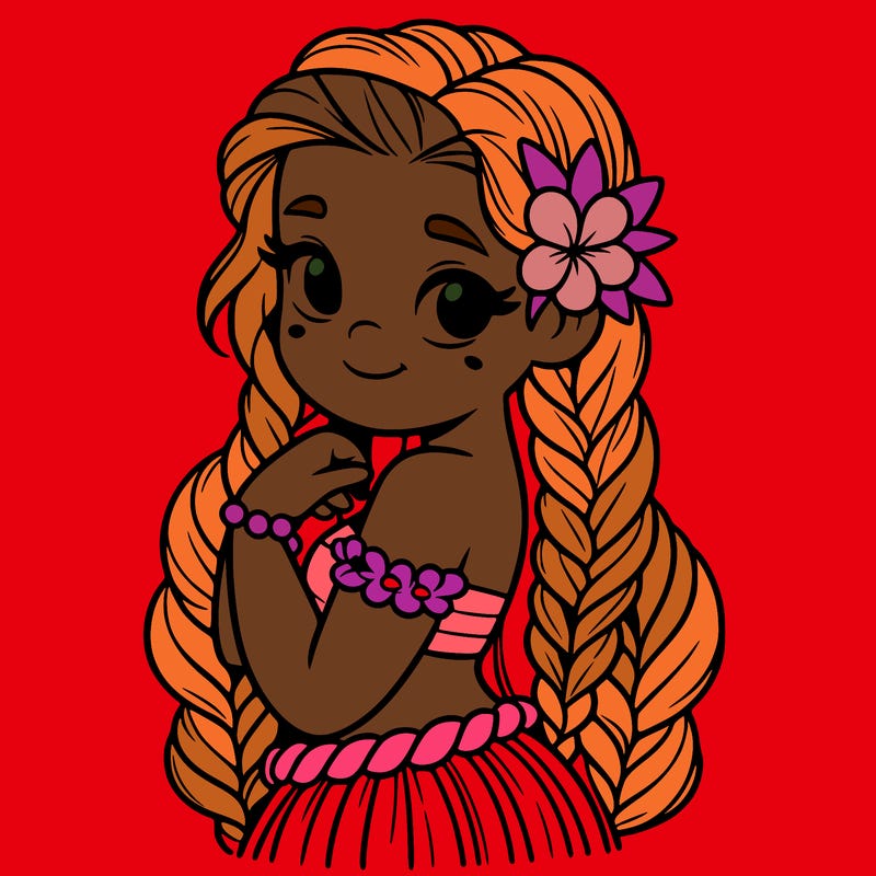 hawaiian girl with braids