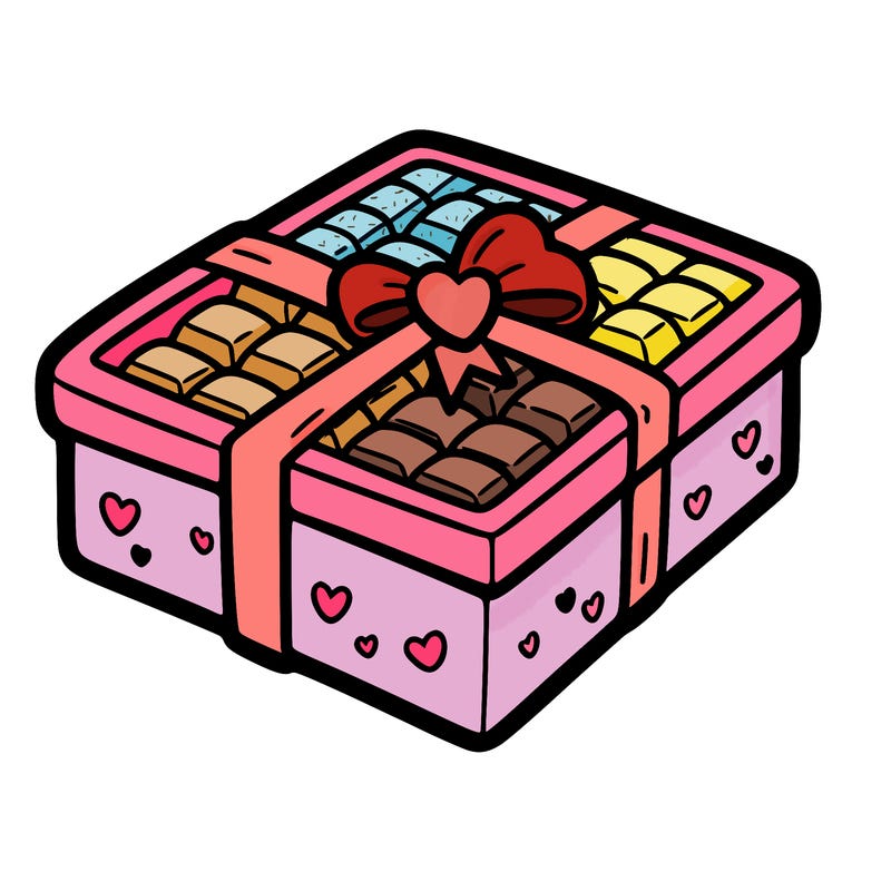 a box of chocolate for valentines day