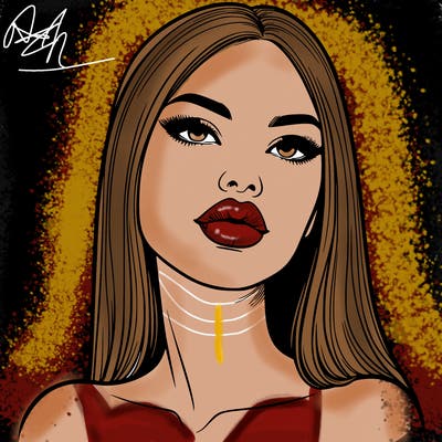 realistic woman with full lips