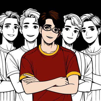 a group of boys realistic