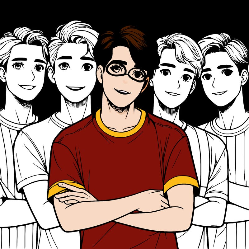 a group of boys realistic