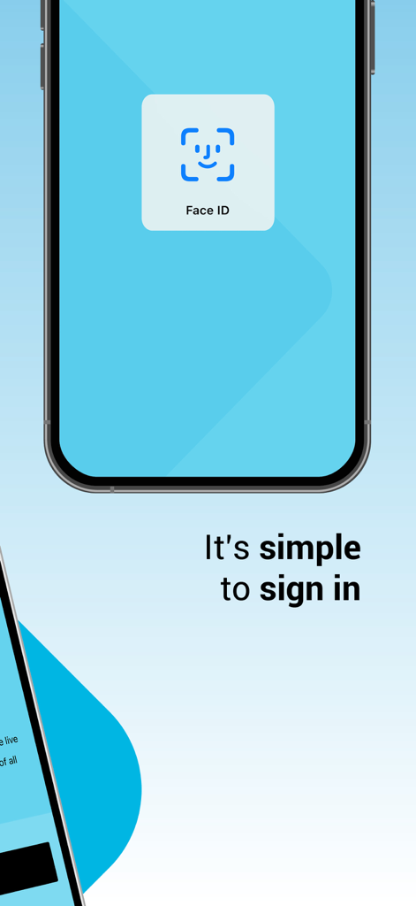 A smartphone screen for the myGov app showing Face ID login