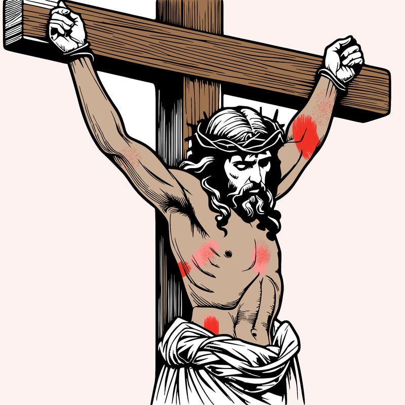 jesus realistic on the cross