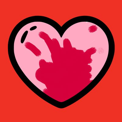 a blank heart