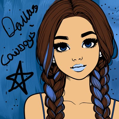 realistic girl with braids