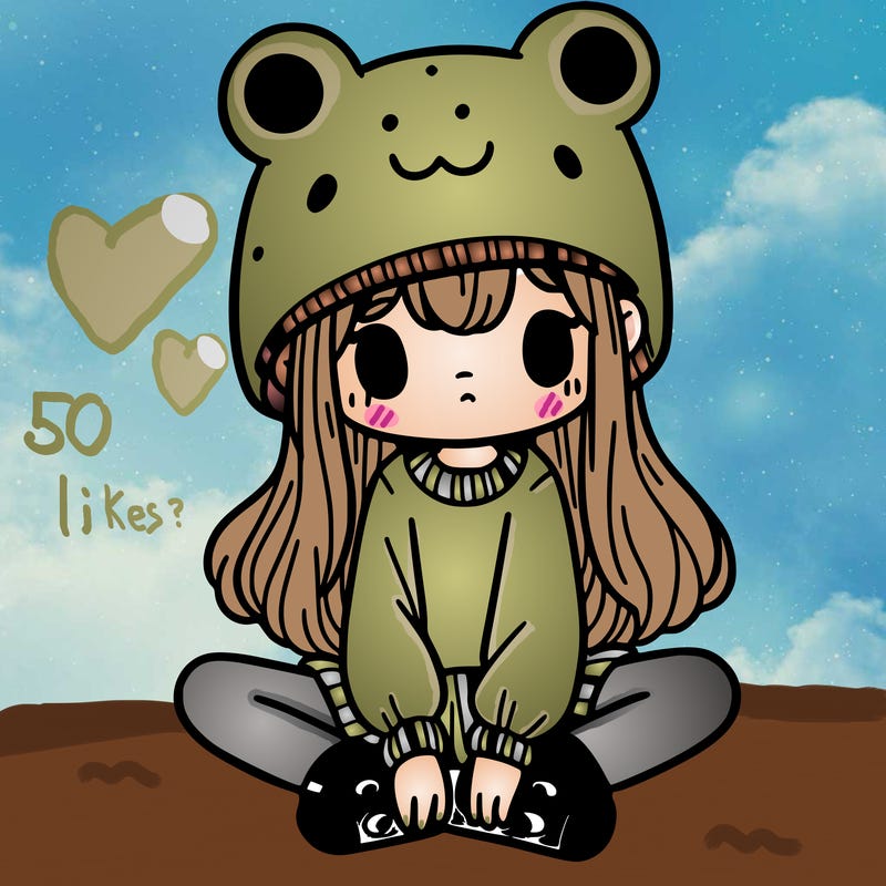 a girl wearing a frog hat and some frog socks