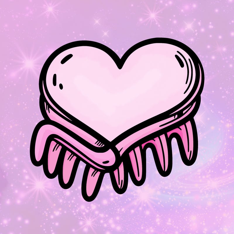 a heart-shaped hair clip