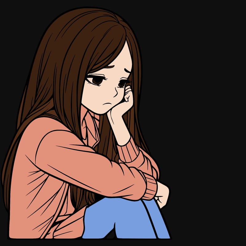 a realistic girl with depression