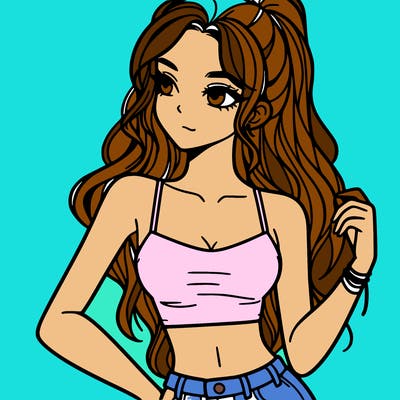 girl in crop top