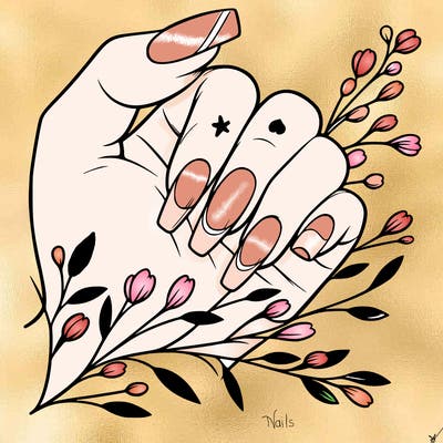 nails with french tip