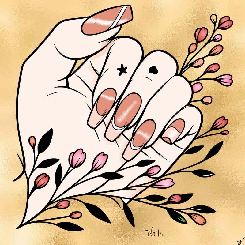 nails with french tip