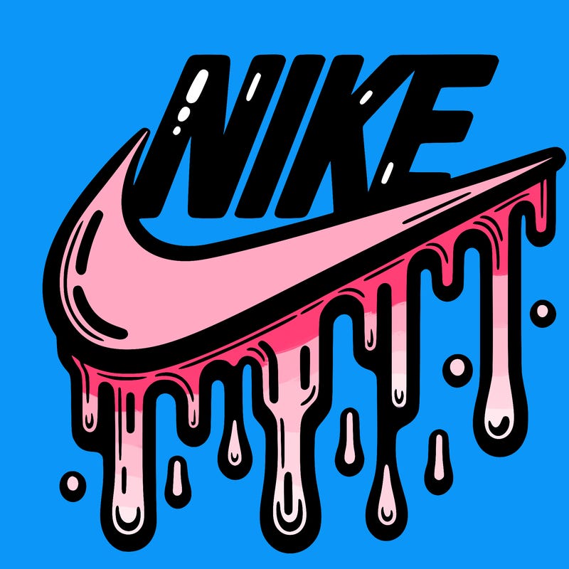 dripping nike logo