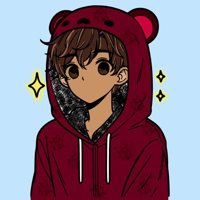a 17 year old boy in a cute animal hoodie