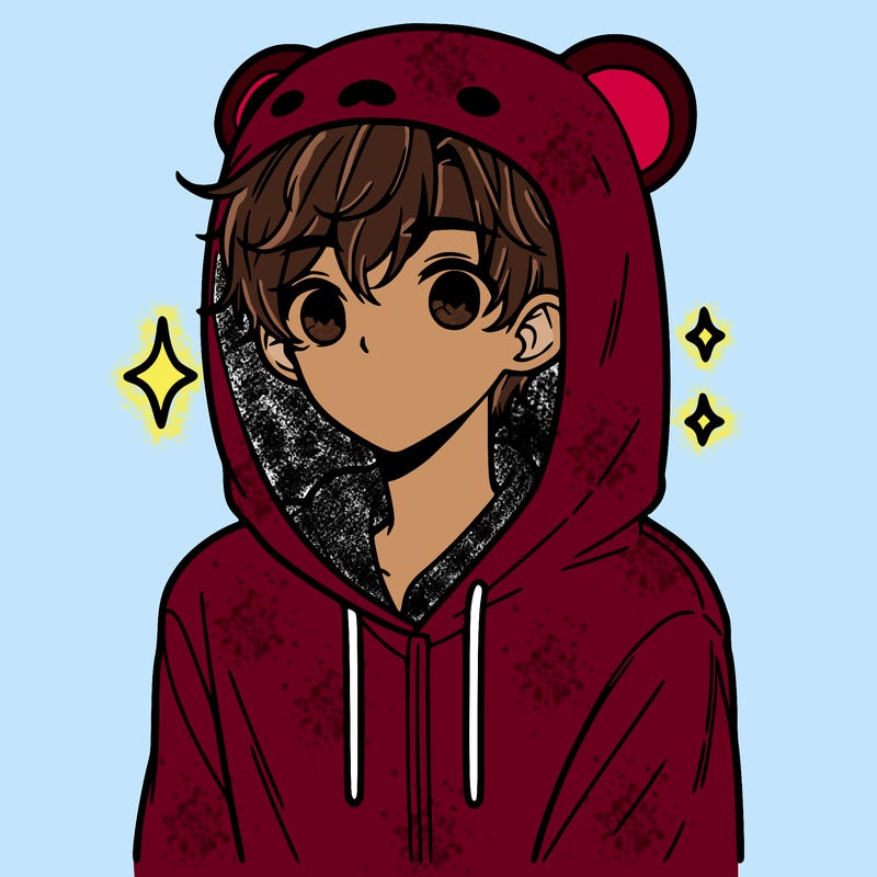 a 17 year old boy in a cute animal hoodie