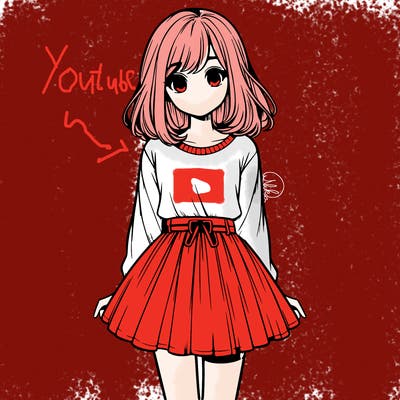 realistic girl with a skirt on