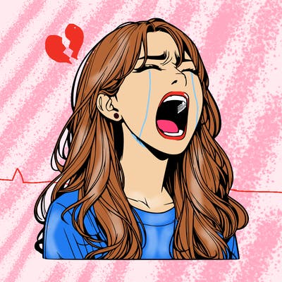 screaming realistic, girl