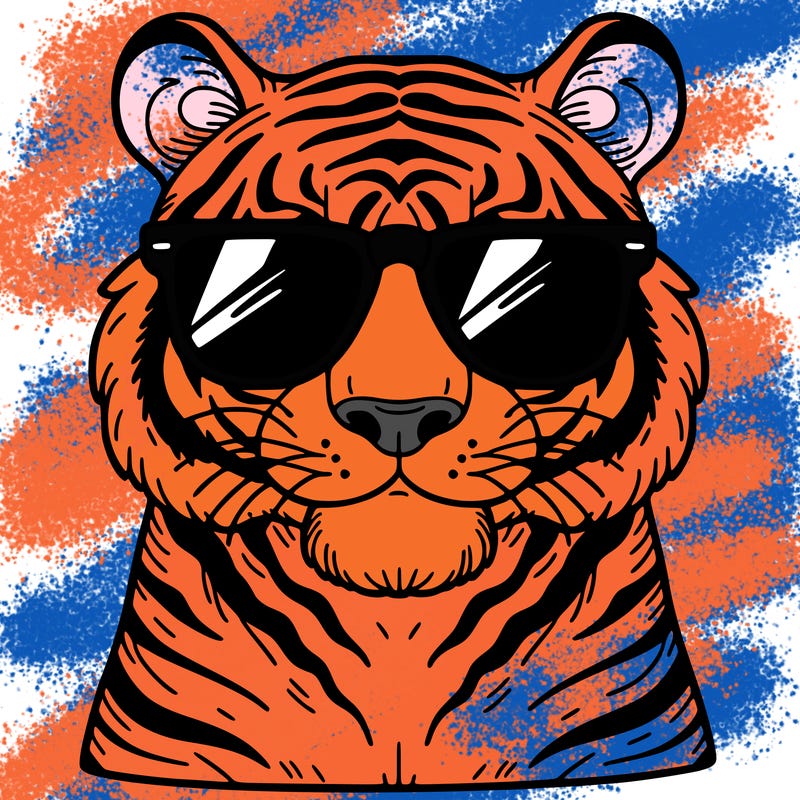 tiger with sunglasses