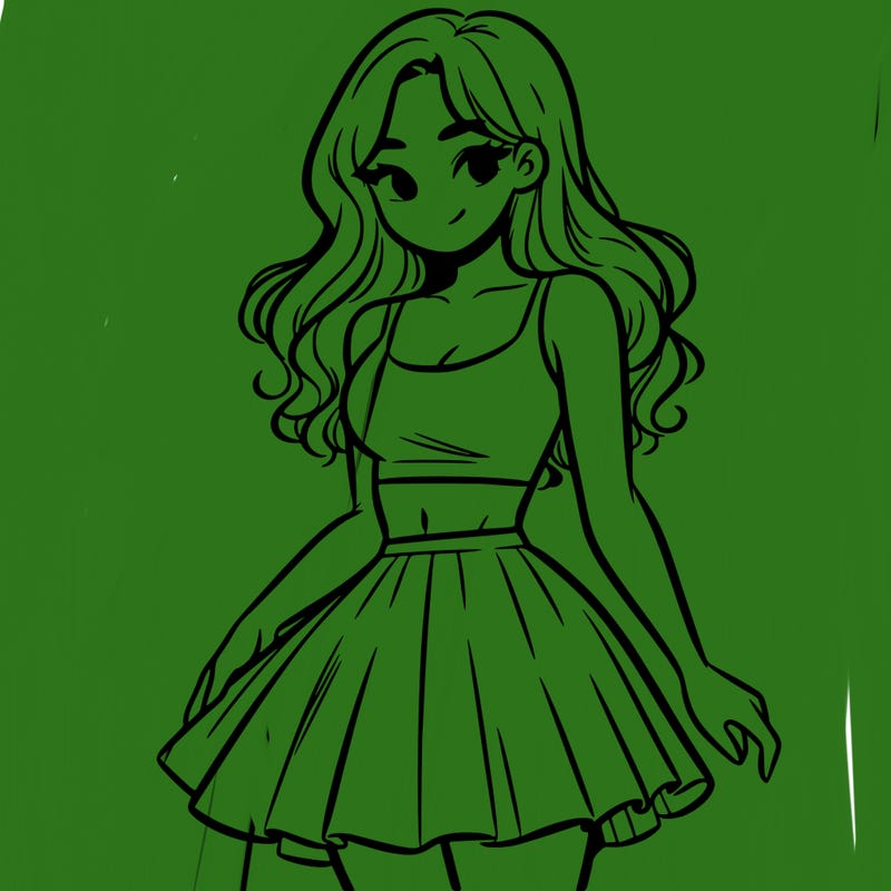 woman in a skirt and crop top