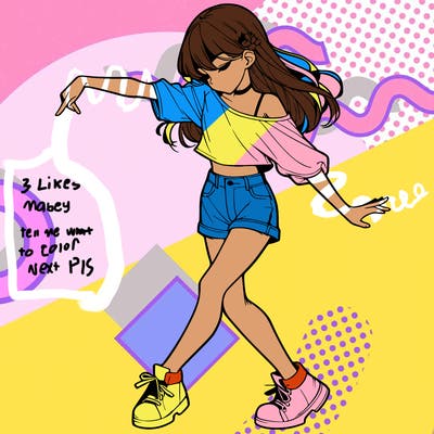 realistic girl danceing