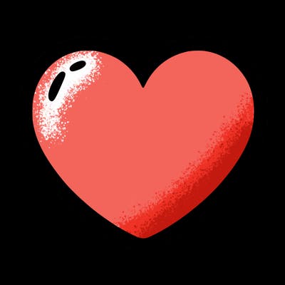 a blank heart