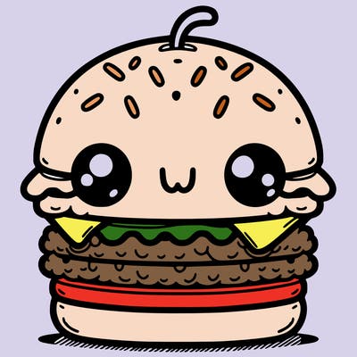 burger cute