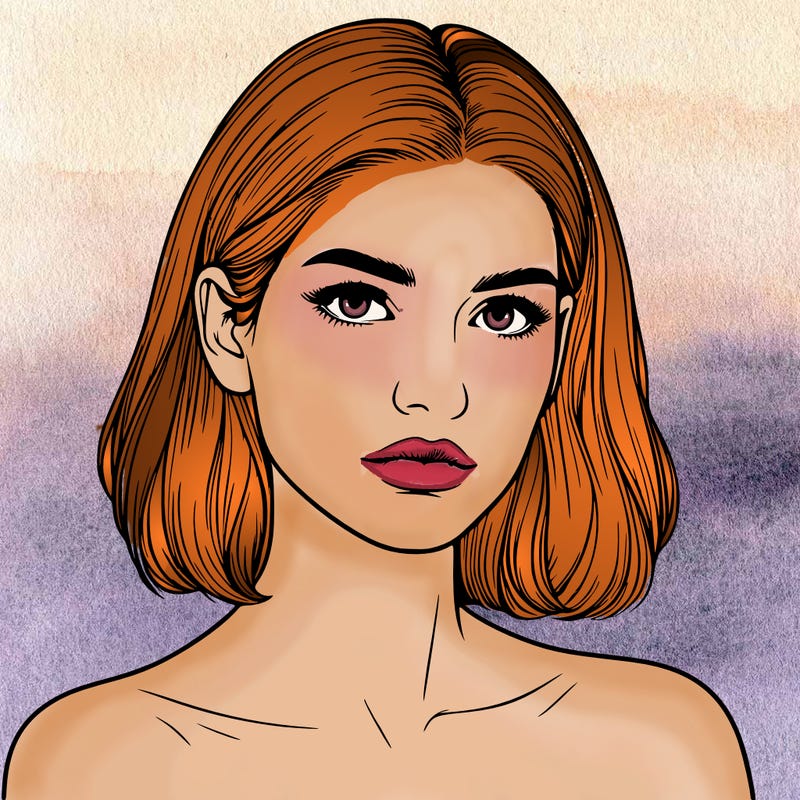 realistic portrait of woman