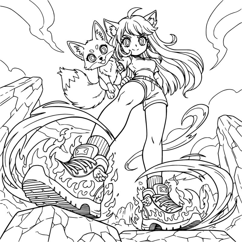 super fairy fire girl sneakers