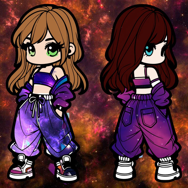 girl in crop top and baggy pants