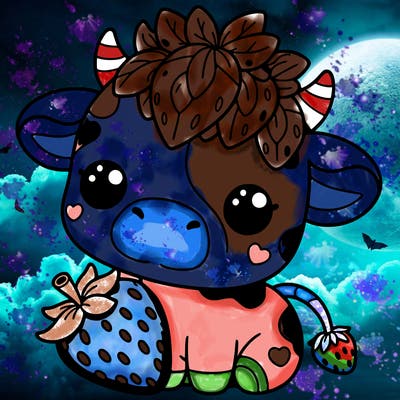 cute strawberry cow