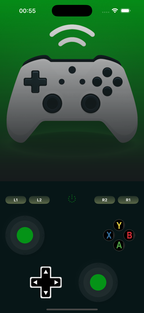 XBX - Play Remote for Gamepad - Interfaz de gamepad virtual para juego remoto con joysticks y botones clásicos de mando