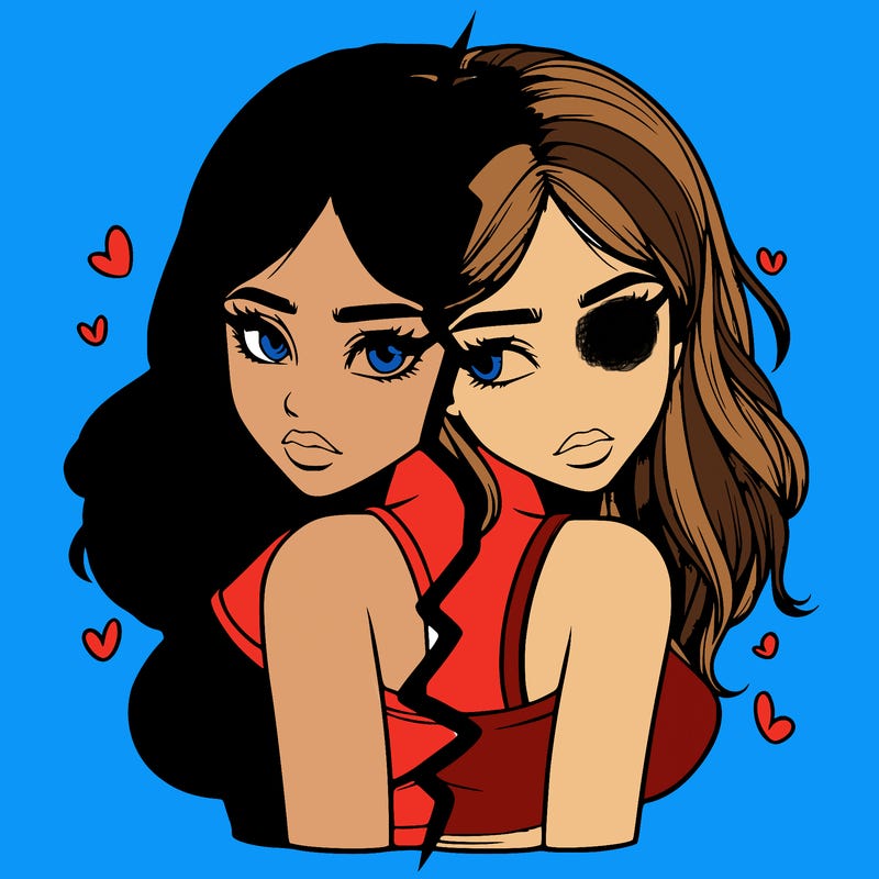 realistic girl split