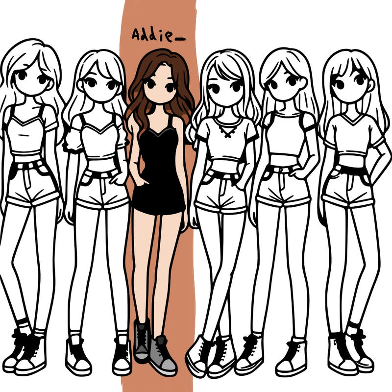 a group of girls wearing crop tops and shorts