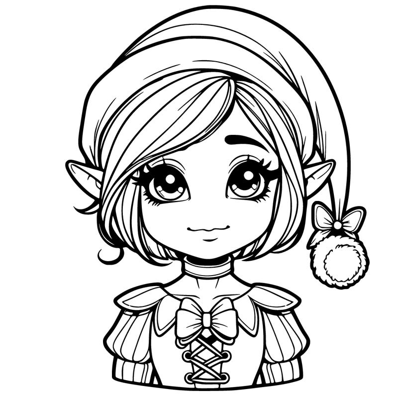 realistic girl christmas elf
