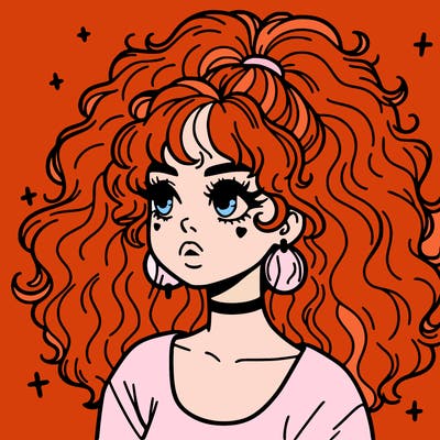aesthetic girl with big hair