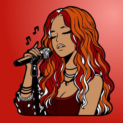 realistic female singer