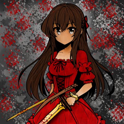 anime female with sword