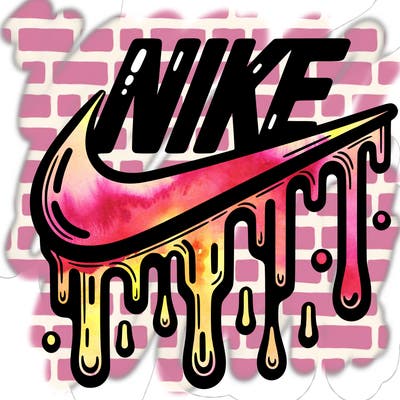 dripping nike logo
