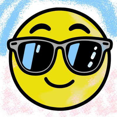 emoji with sunglasses