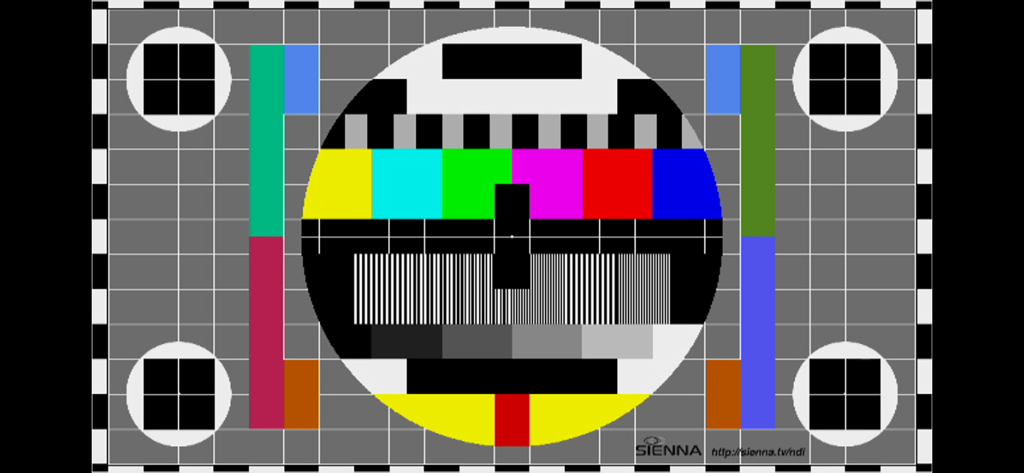 A professional video test pattern for broadcast calibration