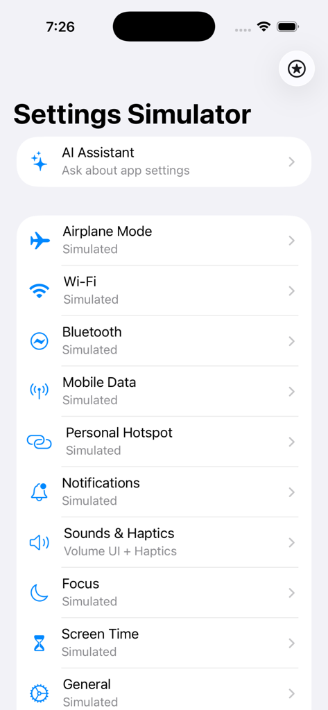 Settings App: Simulator - Utilities App | MWM
