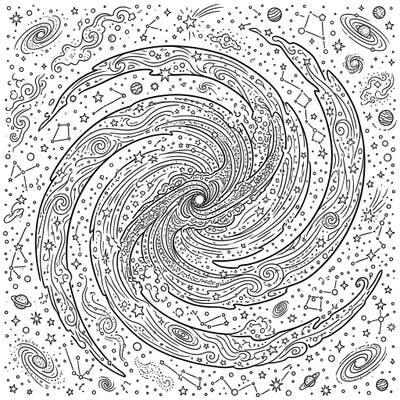 Embark on an epic cosmic adventure with this breathtaking barred spiral galaxy coloring page. Featuring intricate details of stars, nebulae, and celestial wonders, it's perfect for anyone fascinated by the mysteries of the universe.