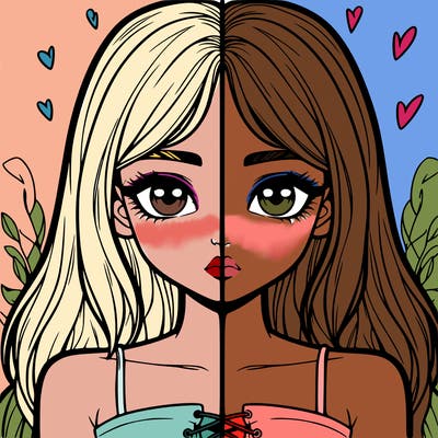 realistic girl split