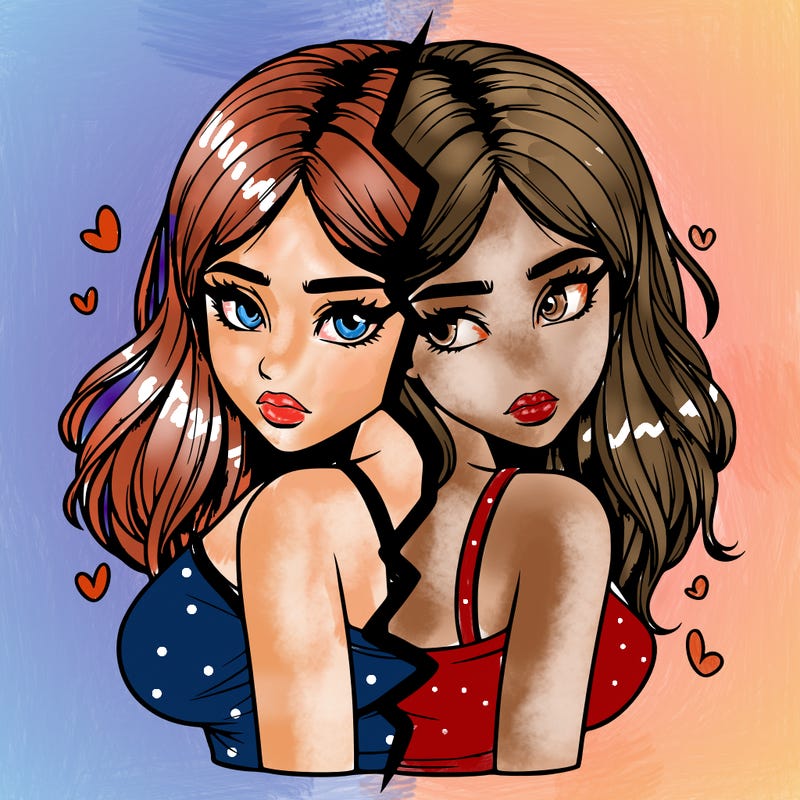 realistic girl split