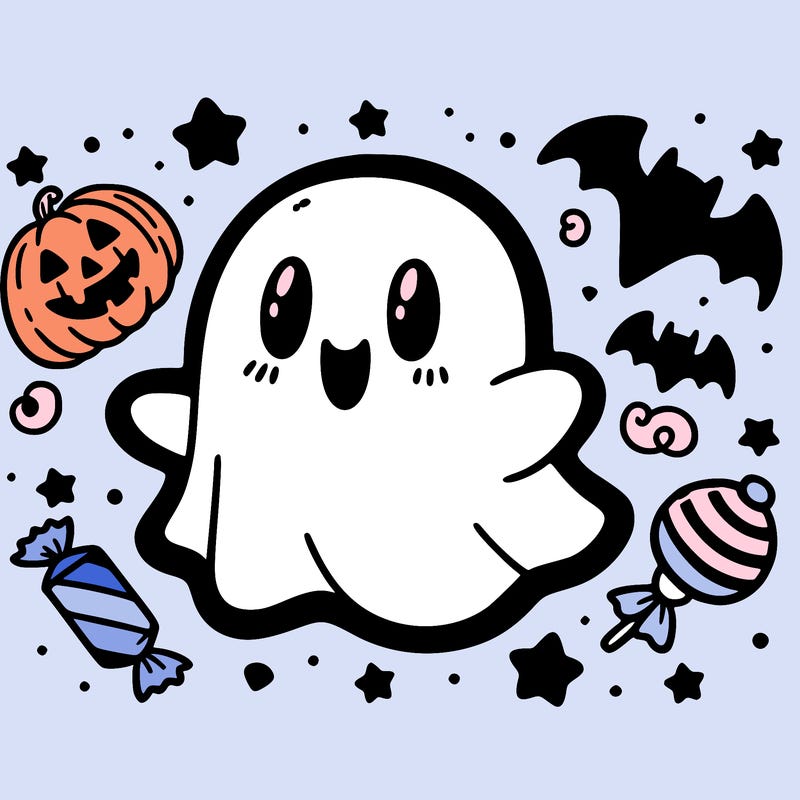 halloween cute little ghost