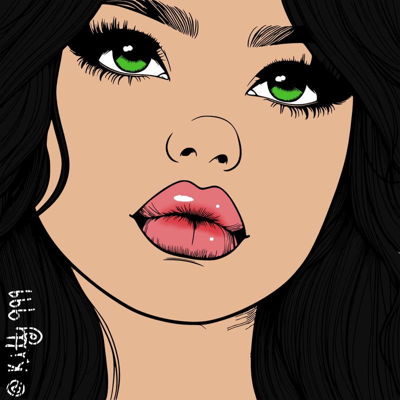 really realistic girl with lips