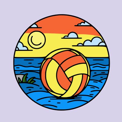 volleyball on a beach