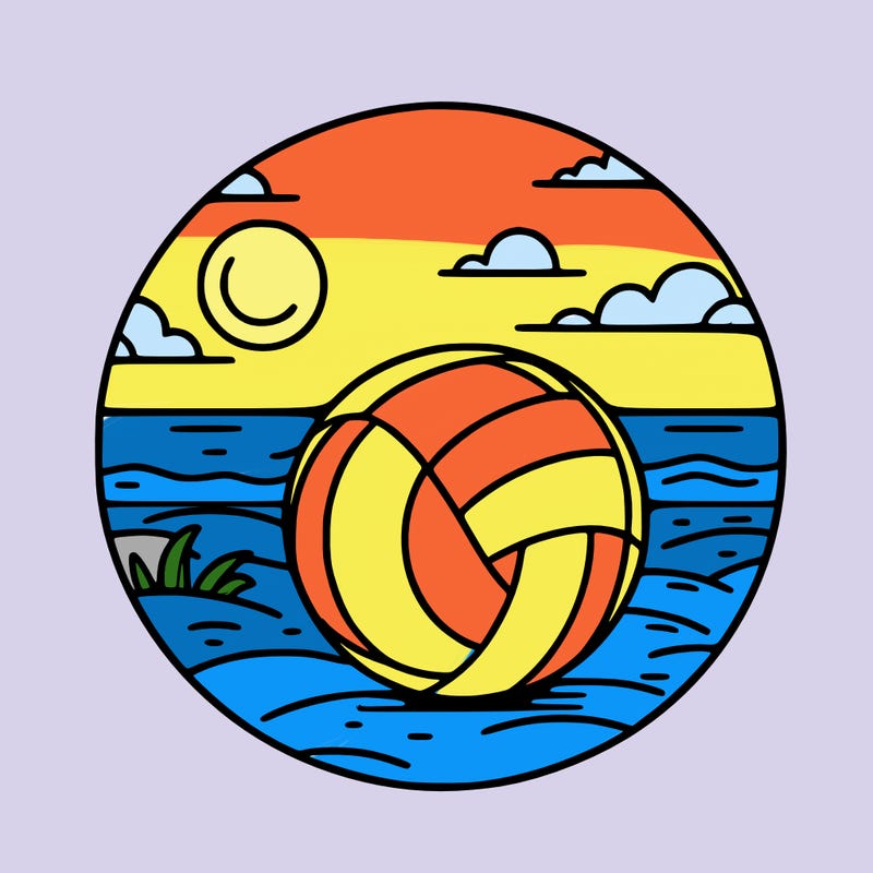 volleyball on a beach